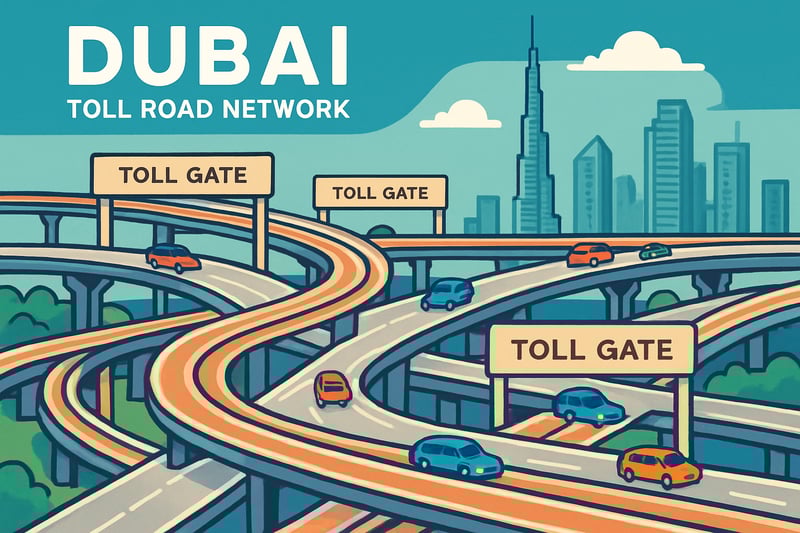 Dubai toll road network infrastructure